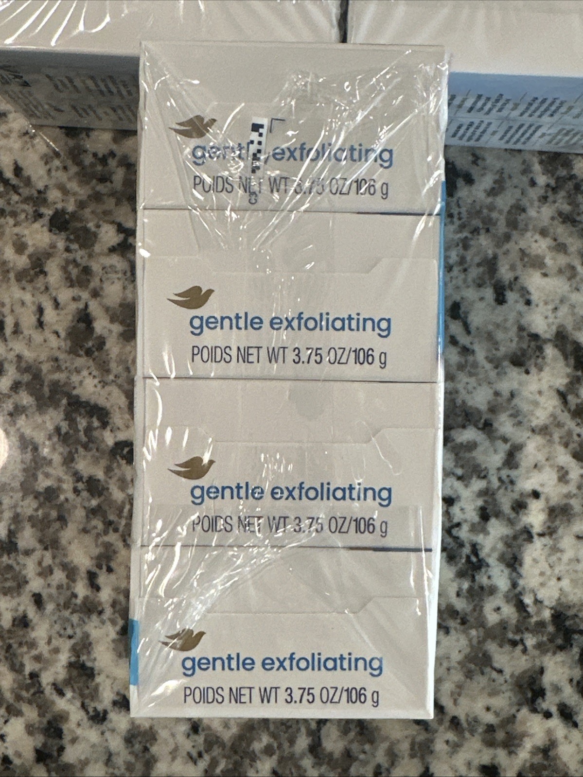 16 x 3.75oz SOAPS DOVE GENTLE EXFOLIATING BEAUTY BAR 1/4 MOISTURIZING CREAM SOAP