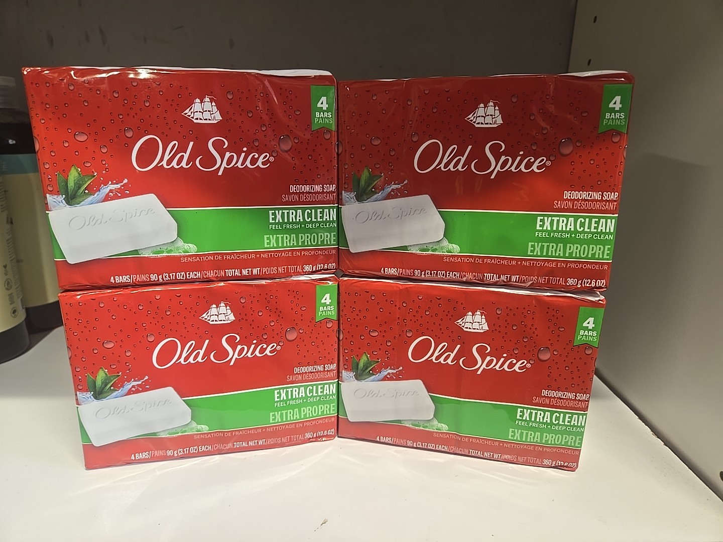Old Spice Bar Soap Extra Clean Fresh 3.17 oz 4 Per Box Lot Of 4