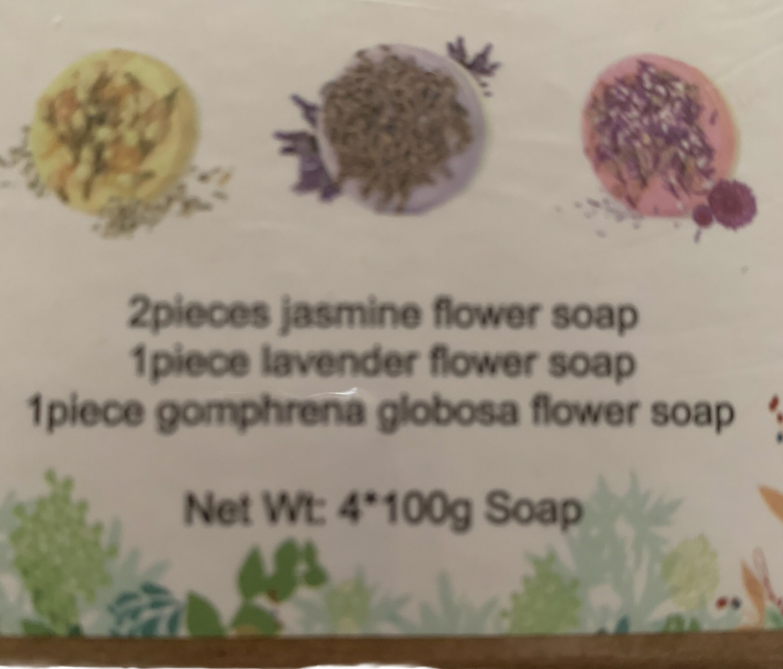 Box of Four Floral Handmade Soaps, For Oil Control, Anti-Acne, Moisturizing