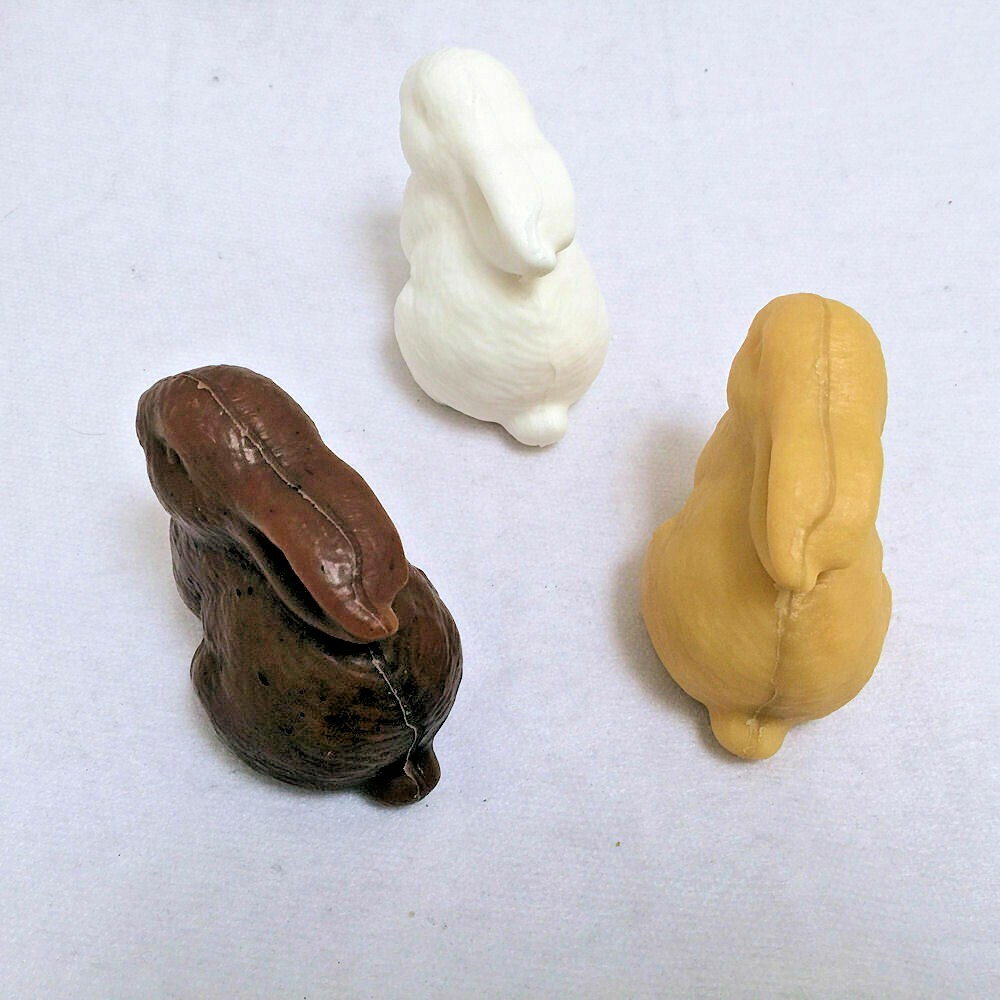 3 Sculpted Bunny Soaps Chocolate Snow Bunny Garden Bunny Greenwich Bay Trading