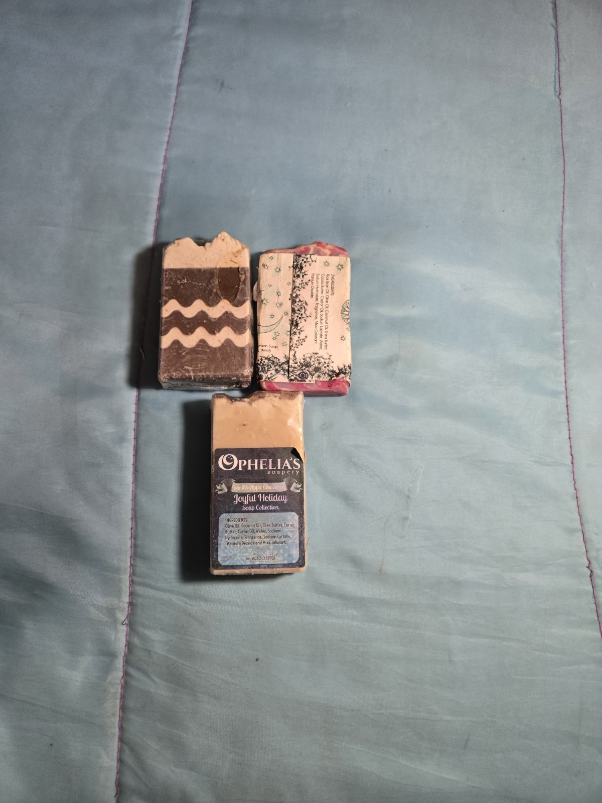 Ophelias Handmade Bar Soap Set Of 3 Various Scents New Luxury