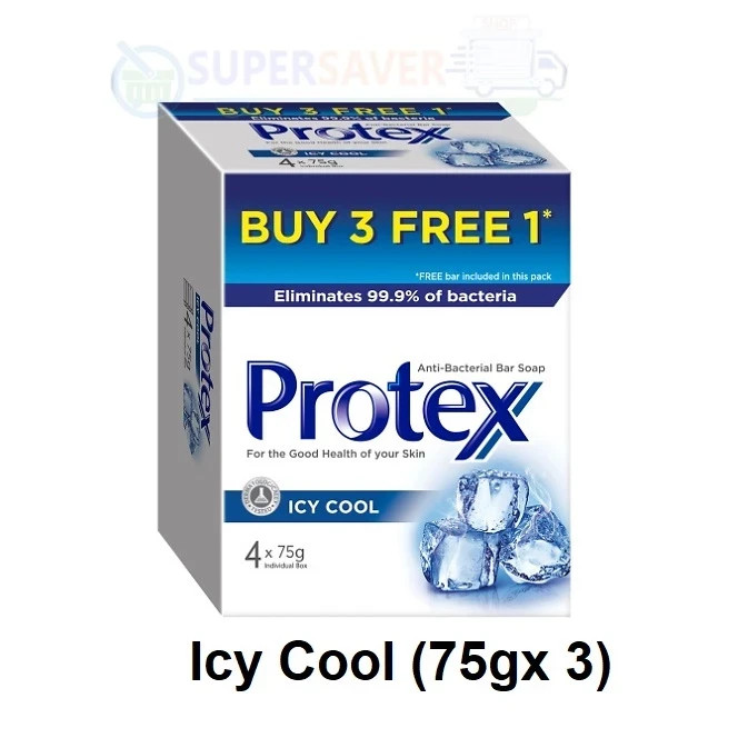 Protex Antibacterial Bar Bath Soap Daily Clean Protect Hygiene Family Use 4x75g