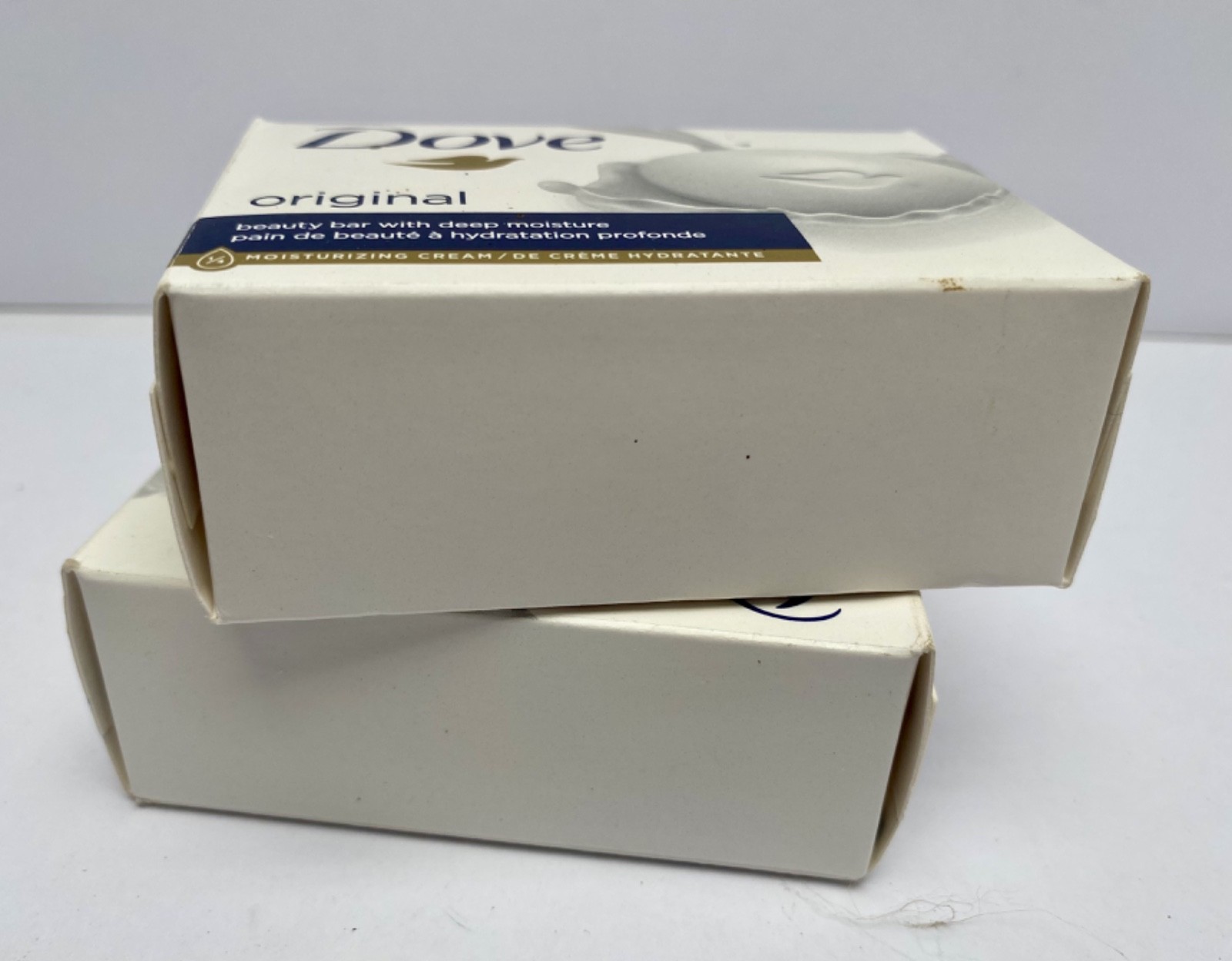 Lot Of Two DOVE White Bar Soap With Moisturizing Cream 3.75 oz 2 New Bars