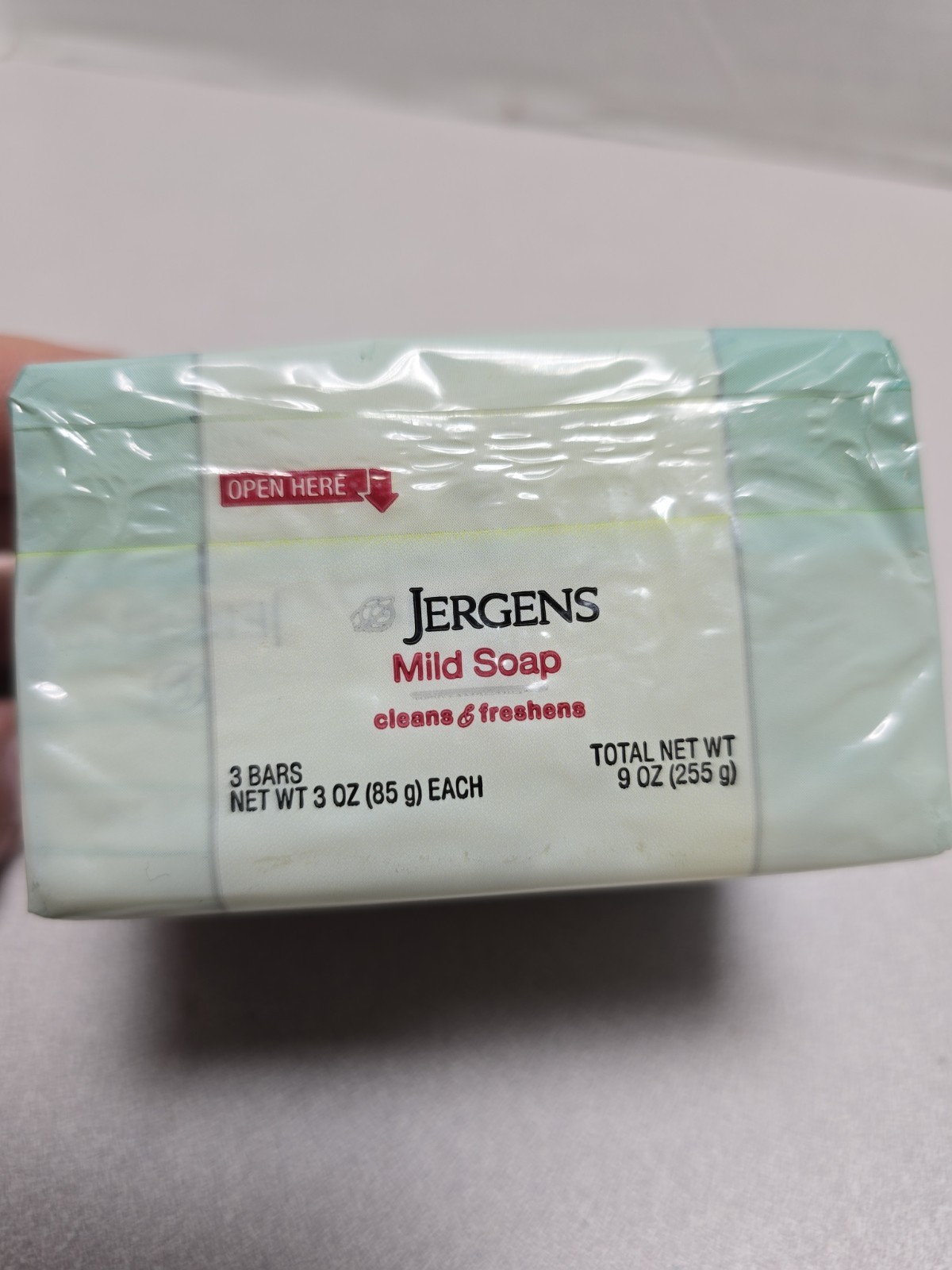 Jergens Mild Bar Soap Pure & Natural 3 Bars 3oz each
