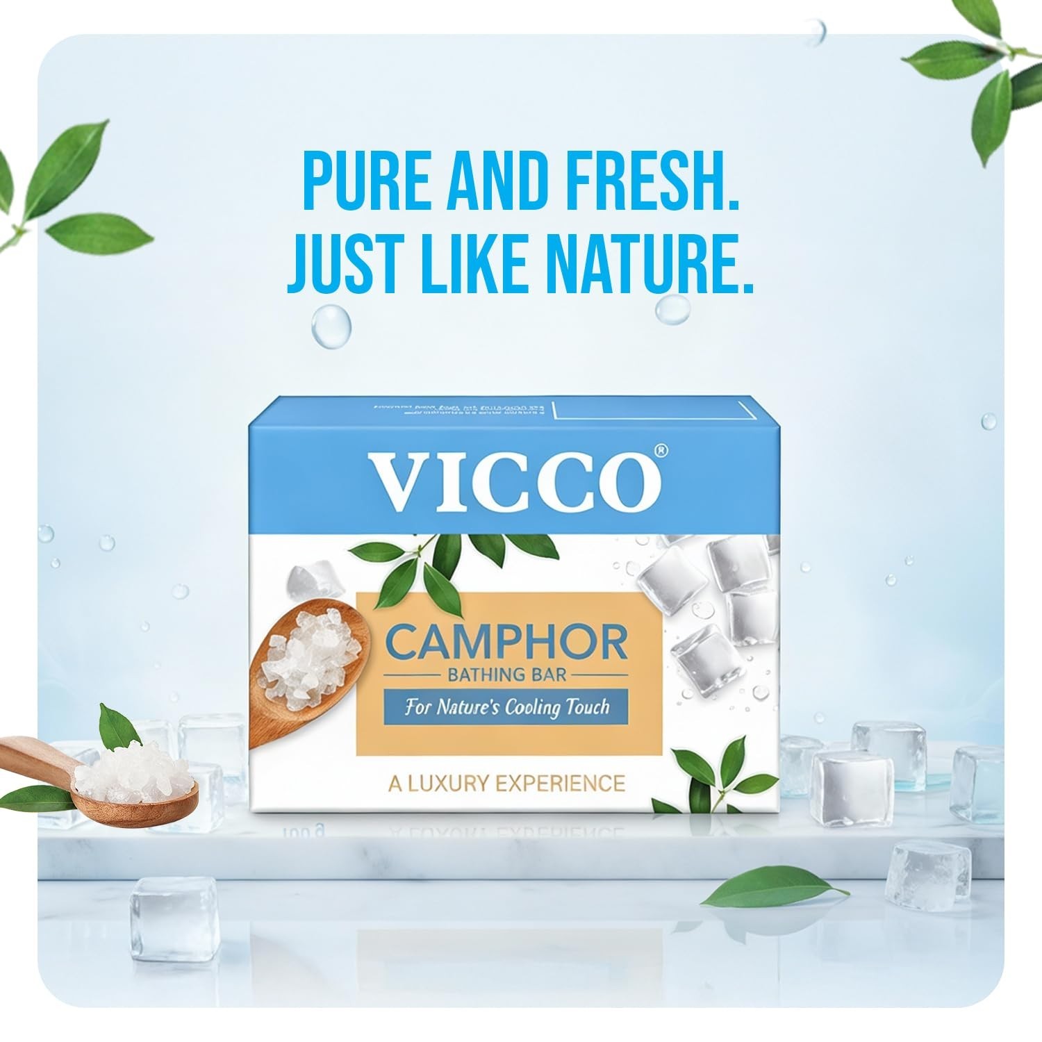 5 bars – VICCO Camphor Soap 100 GRAMS Traditional Deodorant Herbal Soaps