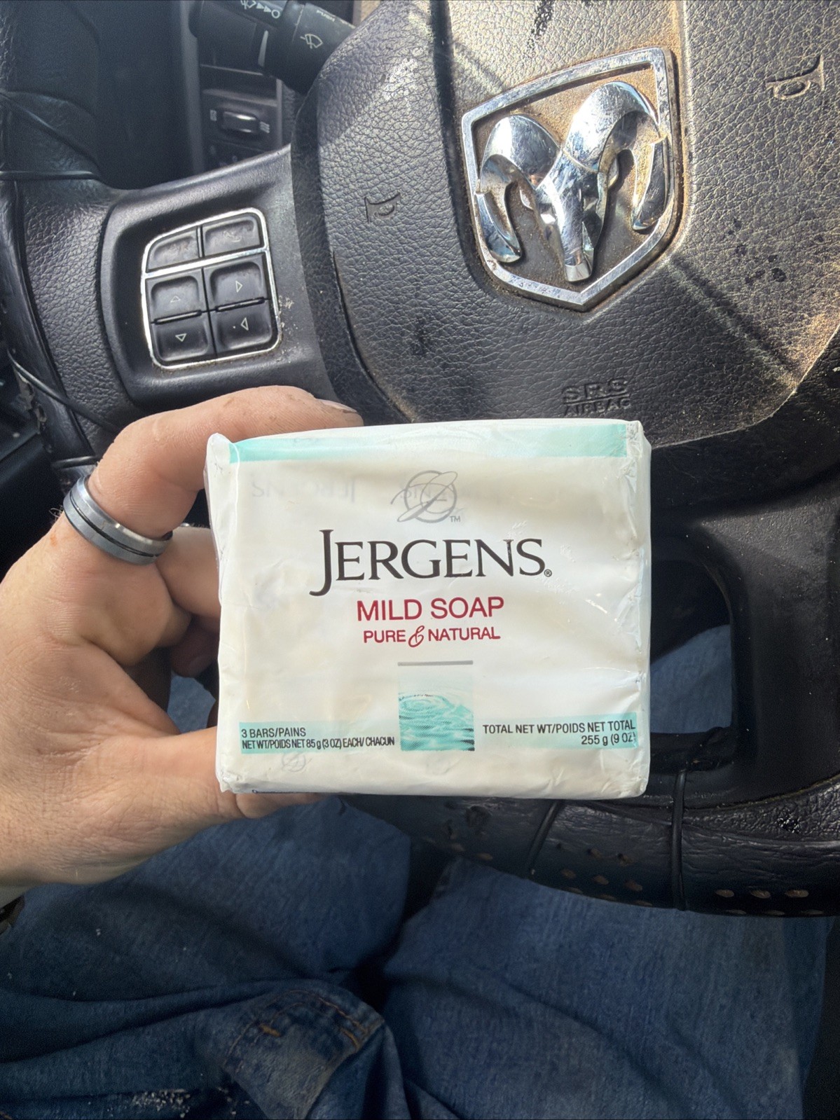 Jergens Mild Bar Soap Pure & Natural 3 Bars 3oz each