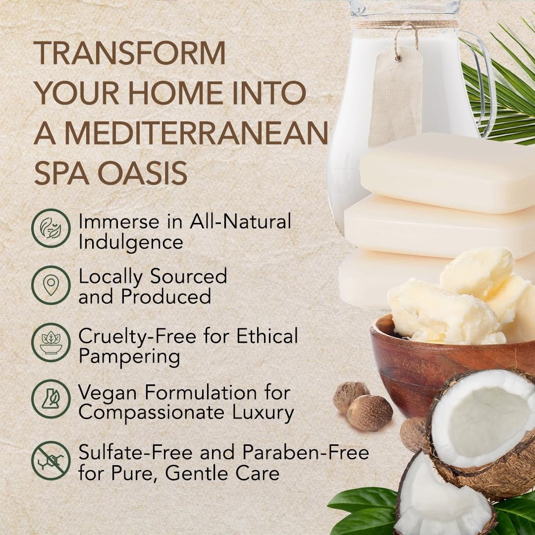 Unscented Goat Milk Soap Set for Sensitive Skin with Natural Ingredients