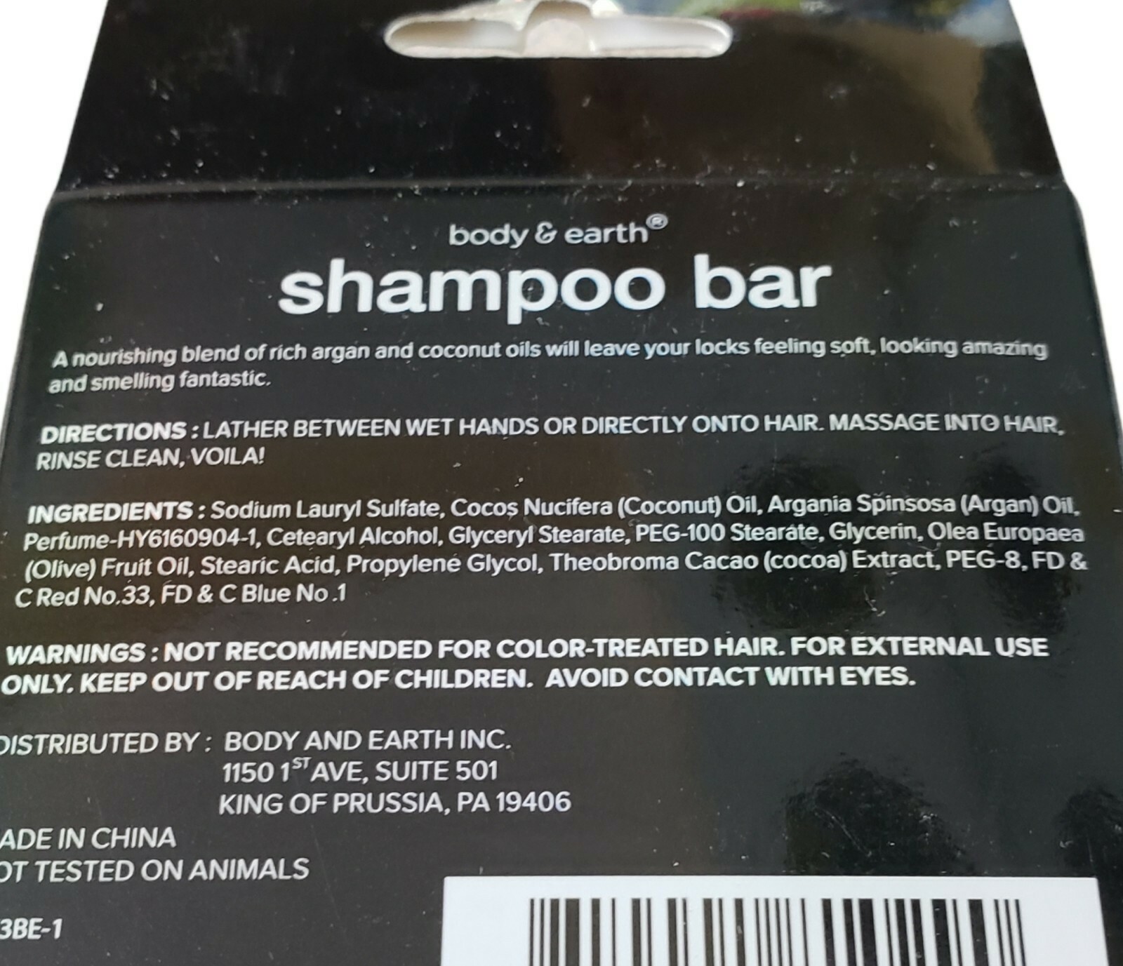 Body & Earth Shampoo Bar (Fresh Mango & Argan Oil) 2-Bar Set