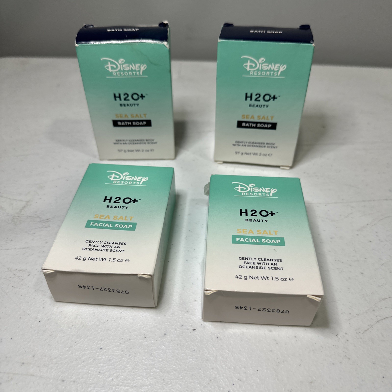 Disney Resorts H2O Plus Sea Salt 2 Facial Soap And 2 Bath Soap **New”