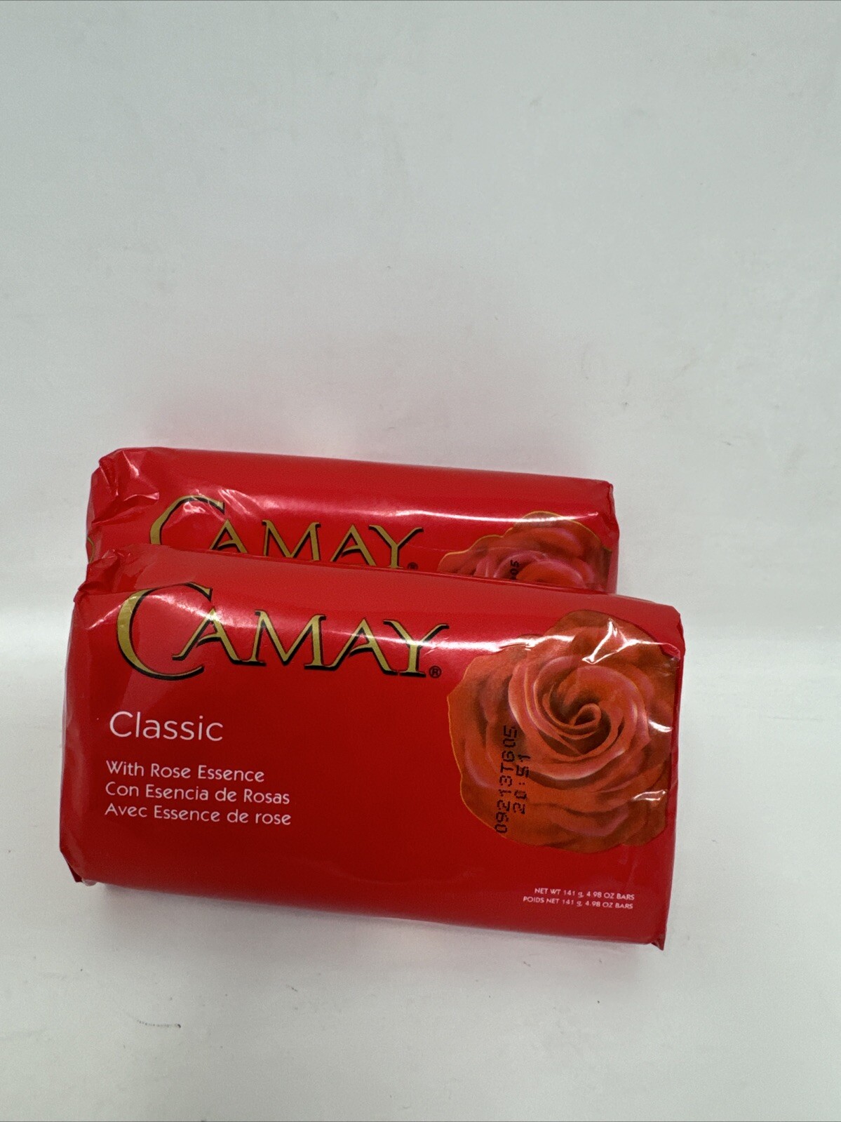 Camay Classic Bath Bar Soap Rose Essence Pack Of 2 4.98 oz. each. Unilever New