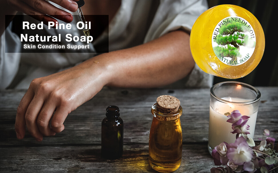 Optimally Organic Red Pine Needle Oil & Organic Olive Oil Glycerin Soap Natural!