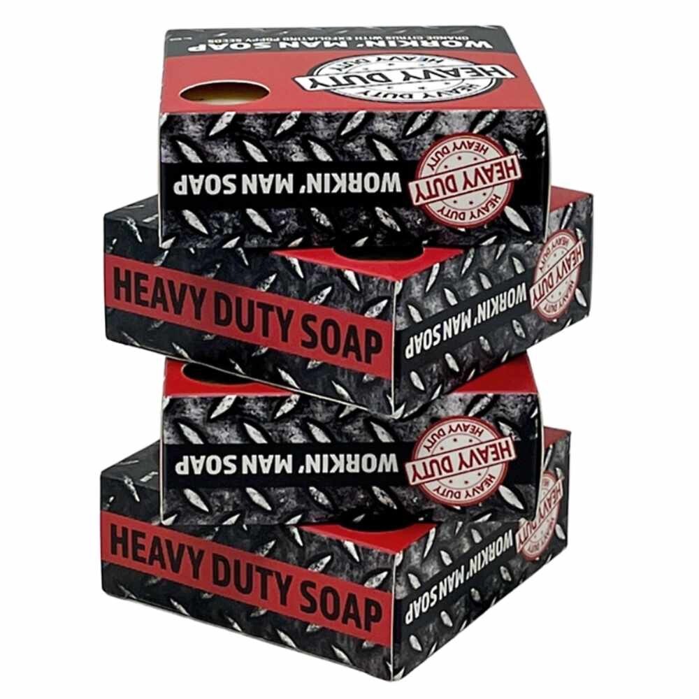 Seriously Shea Workin’ Man Heavy Duty Soap, Orange Citrus & Poppy Seeds