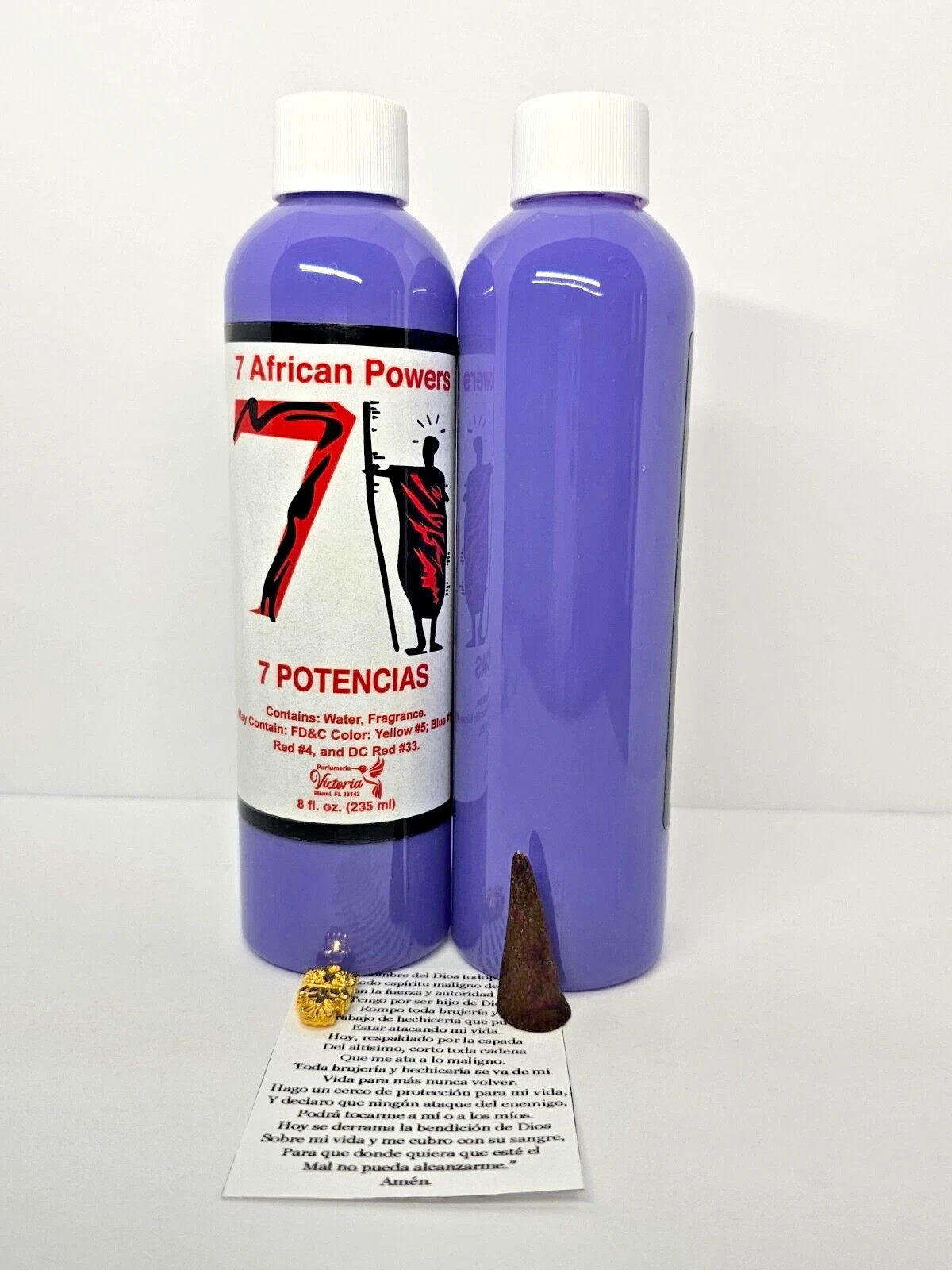 7 POTENCIAS BAÑO AMOR DINERO SUERTE AMULETO Y INSTRUCCIONES INCLUIDAS GRATIS 1PC