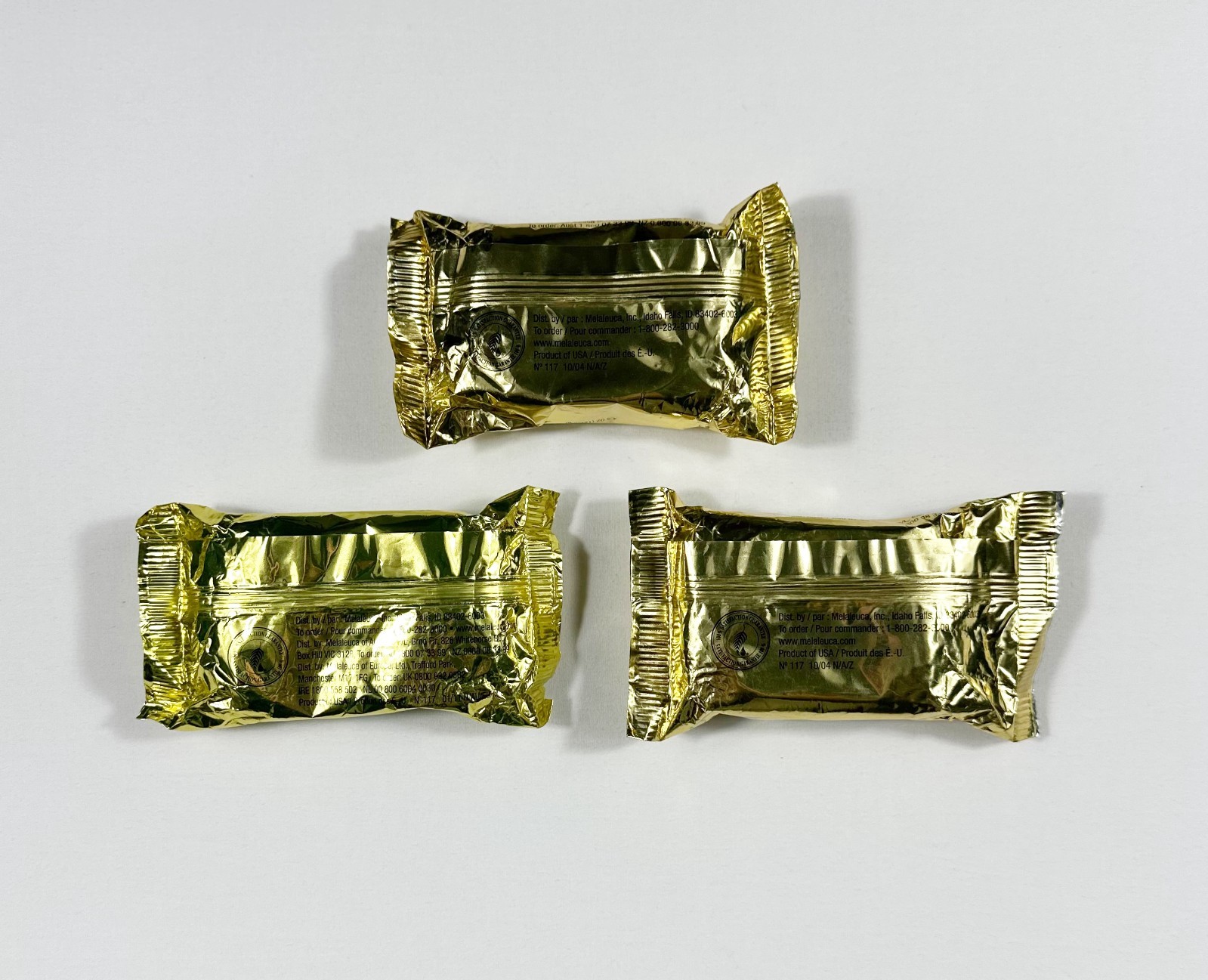 MELALEUCA THE GOLD BAR Soap 4.5 Ounces LOT OF THREE Full Size Bars – New Sealed