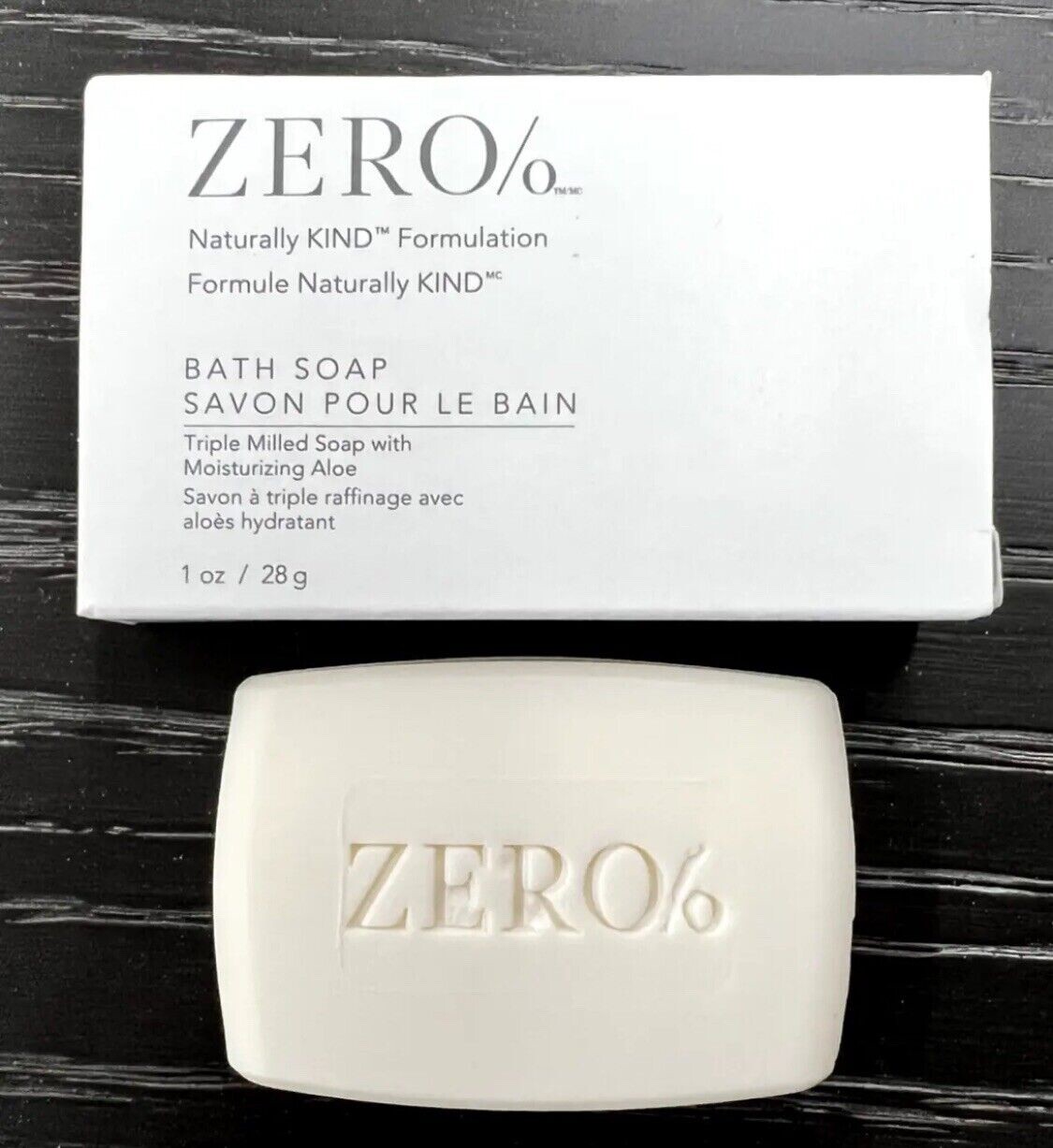 Lot Of 12 Zero% Face Soap Bars Travel Size 1oz Triple Milled Moisturizing Aloe