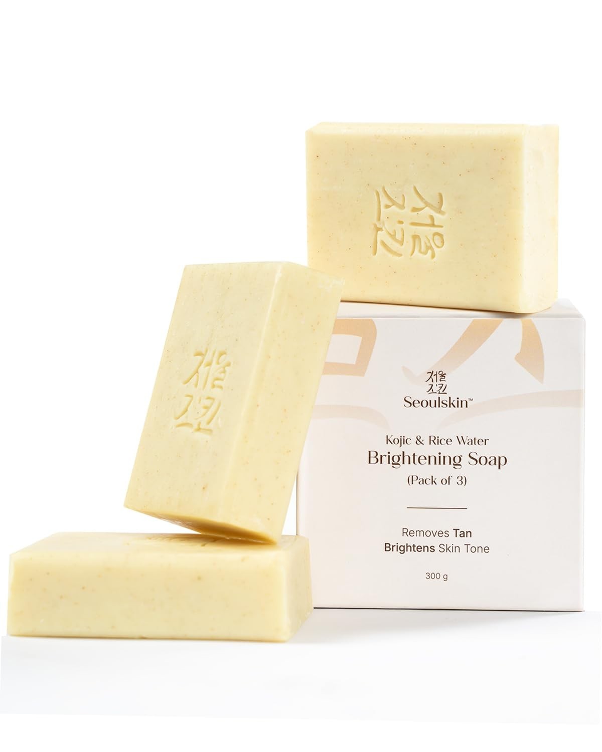 Seoulskin Kojic & Rice Water Bath Soap 100g Pack of 3 Fast Shipping