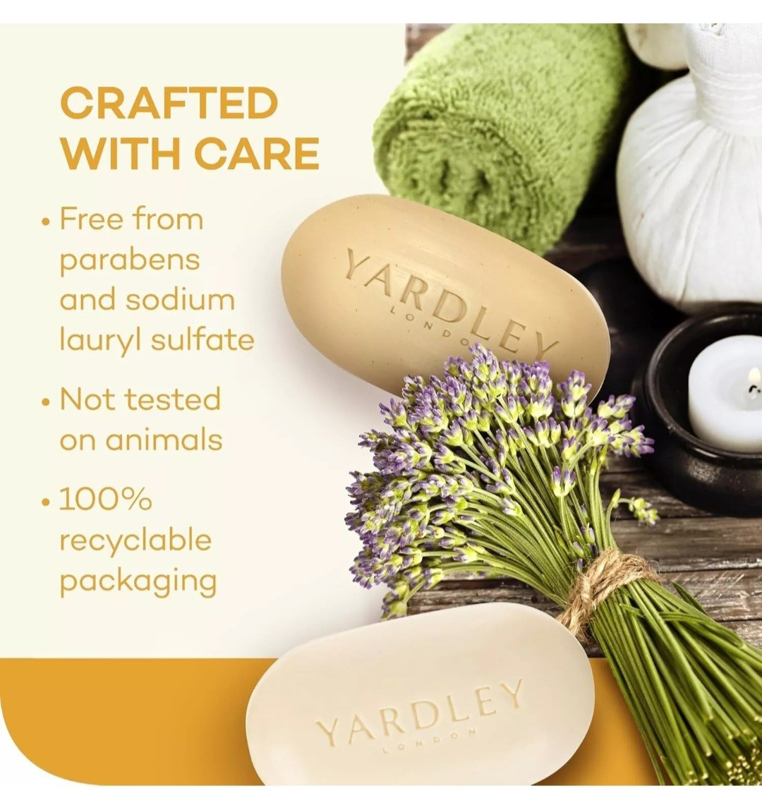 NEW! YARDLEY LONDON (4.0 Oz.) 113g ●OATMEAL & ALMOND● Nourishing Bath Bar🫧
