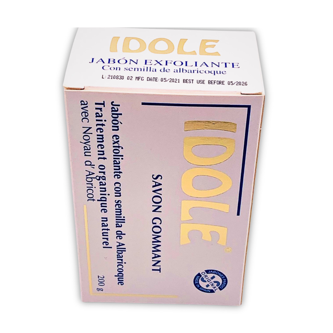 Idole Exfoliating Soap 7 oz with Apricot Kernel Powder Skin Cleansing Bar