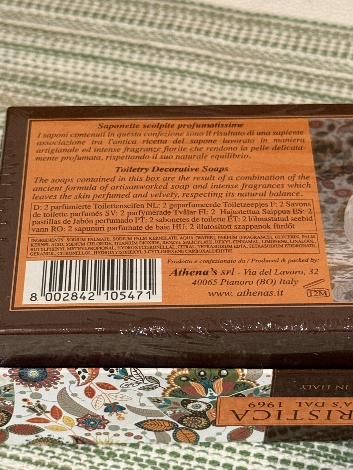 L’Erboristica Athena’s Patchouli & Neroli Vegetable Decorative Soap Set (2x100g)
