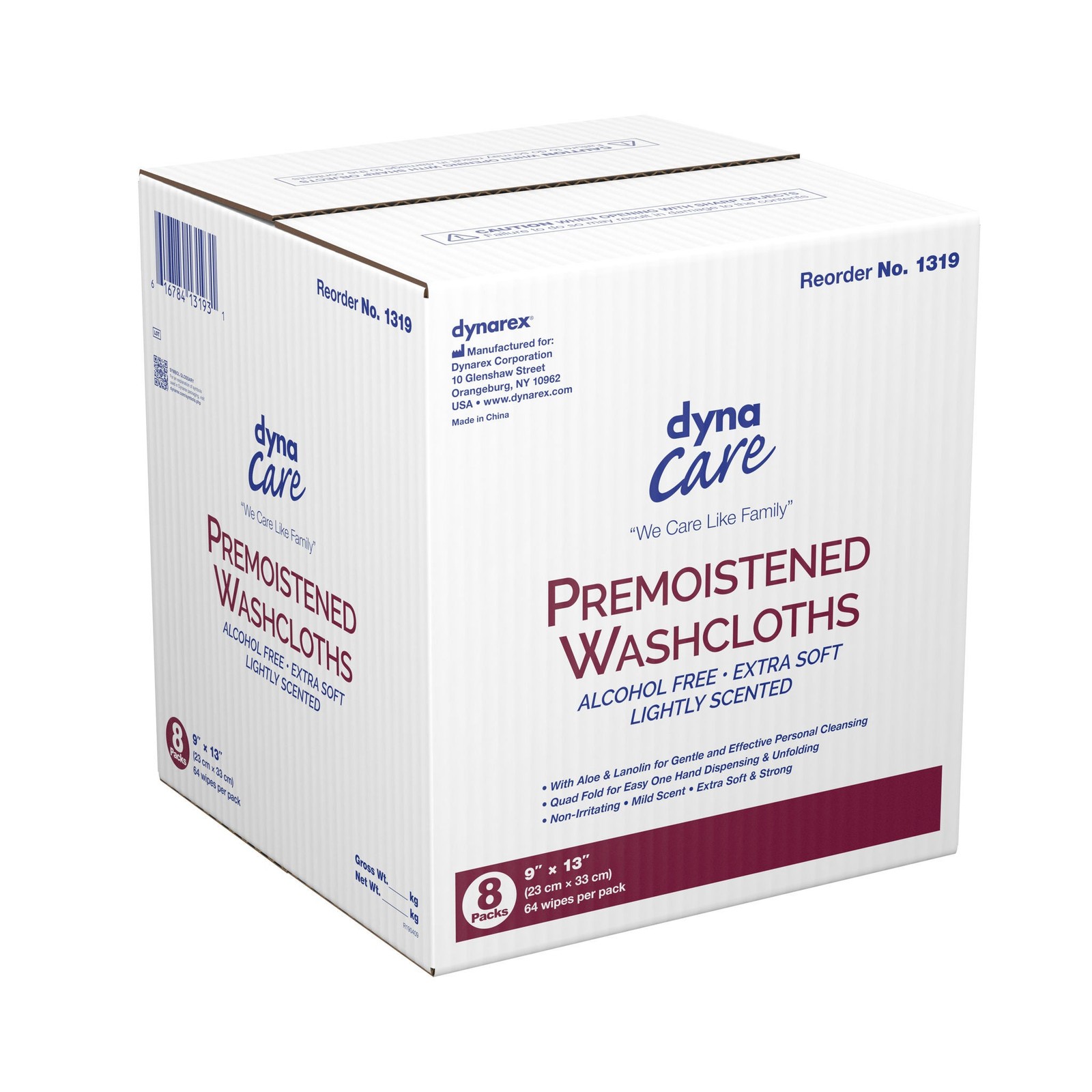 Dynarex Personal Cleansing Wipe 9 x 13″ 1319 512 Wipes