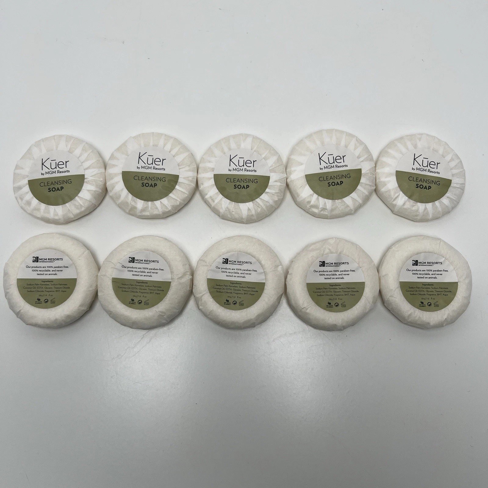 (10) Kuer Sea Splash Cleansing Soap Hotel Travel Size 1 fl oz MGM Resorts