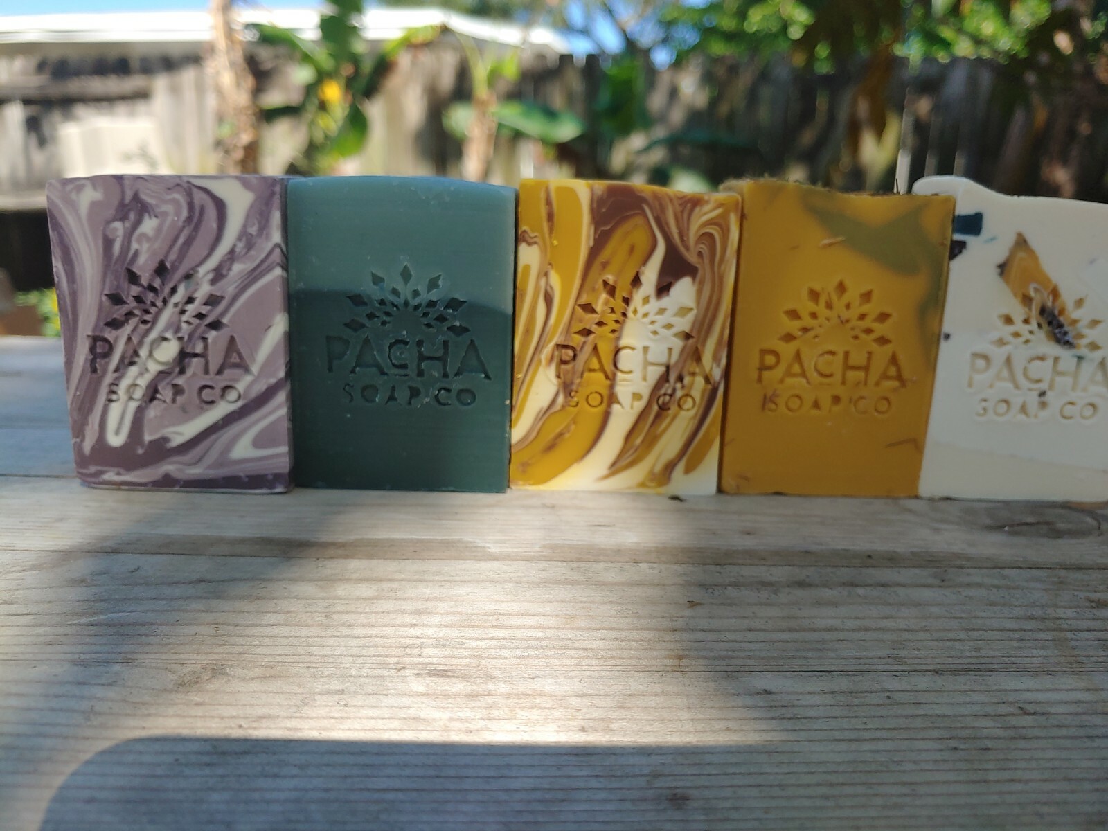 Lot Of 5- Pacha Soap, Almond Goat Milk, Salt & Kemp , French Lavender, lemongras