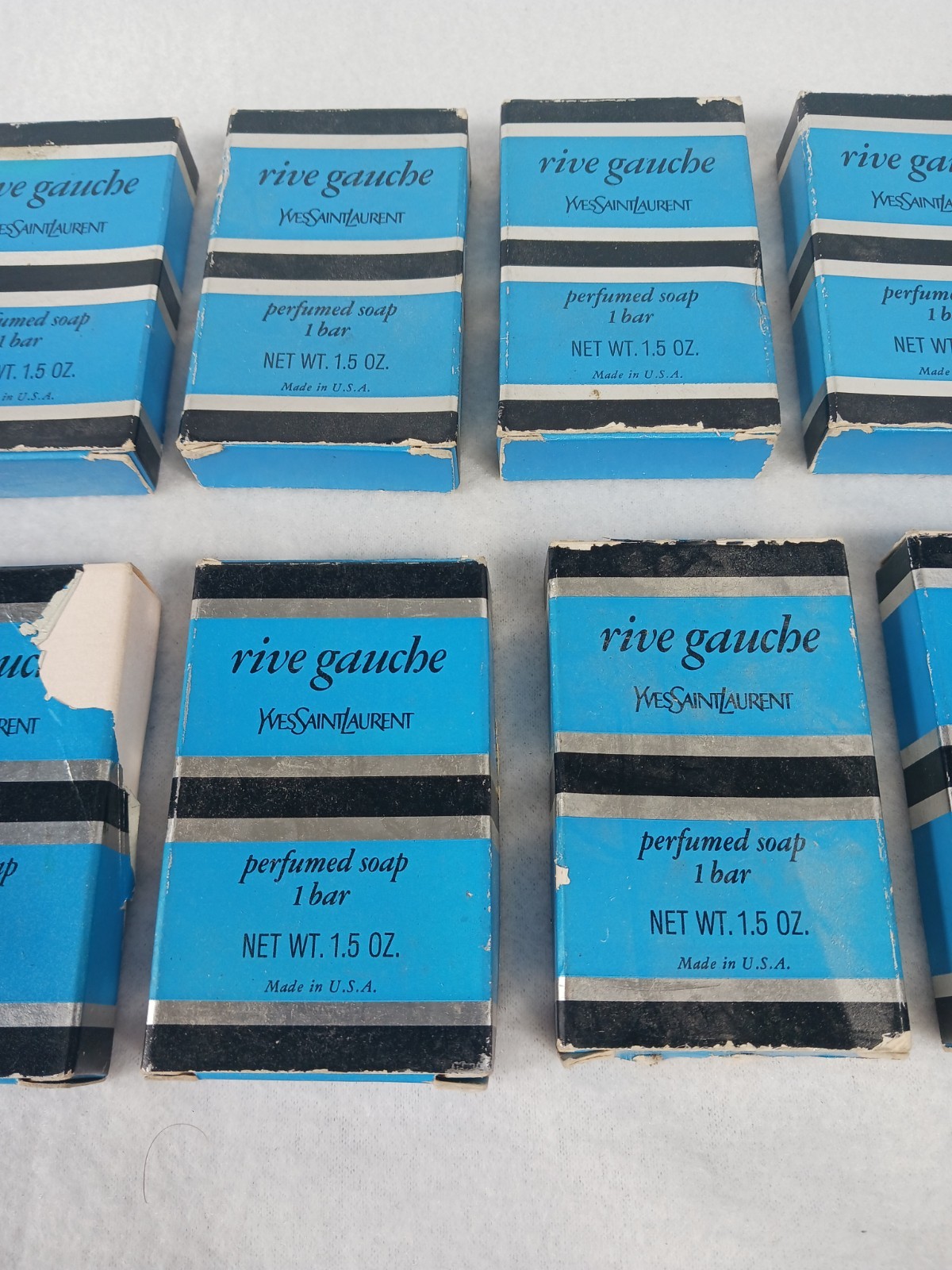 Vintage Yves Saint Laurent YSL Rive Gauche Perfumed Soap 1.5oz Lot 10 Bars NOS