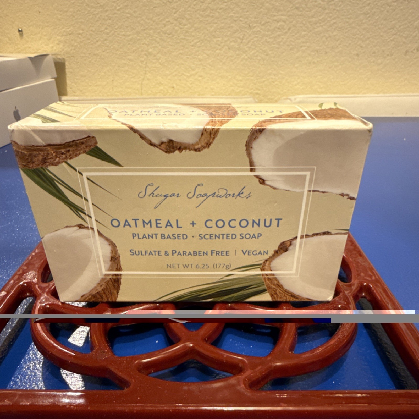 Shugar Soapworks Oatmeal Coconut Scented Soap 6.25 oz Sulfate-Free Vegan