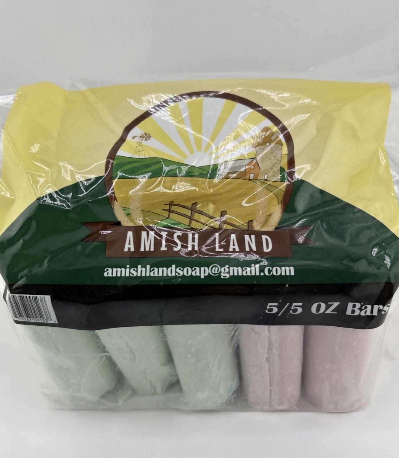 2 BAGS Amish Land Bar Soap 5 Large Bars Each (10 Bars TOTAL)