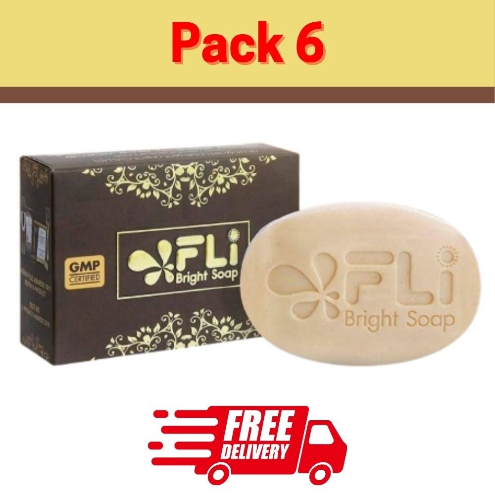 FLI Bright White Skin Soap Thai Natural Ingredients extract 120g. 4x