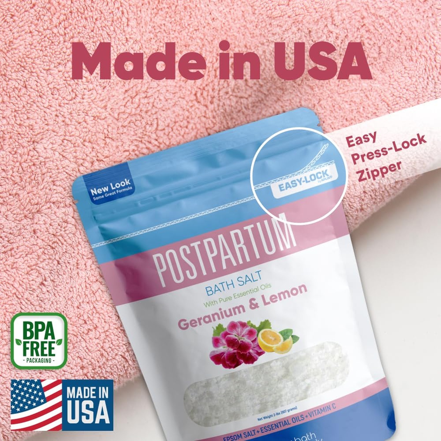 Postpartum Sitz Bath Soak (2 Lbs) Postpartum Care for New Moms Bath Salt with…