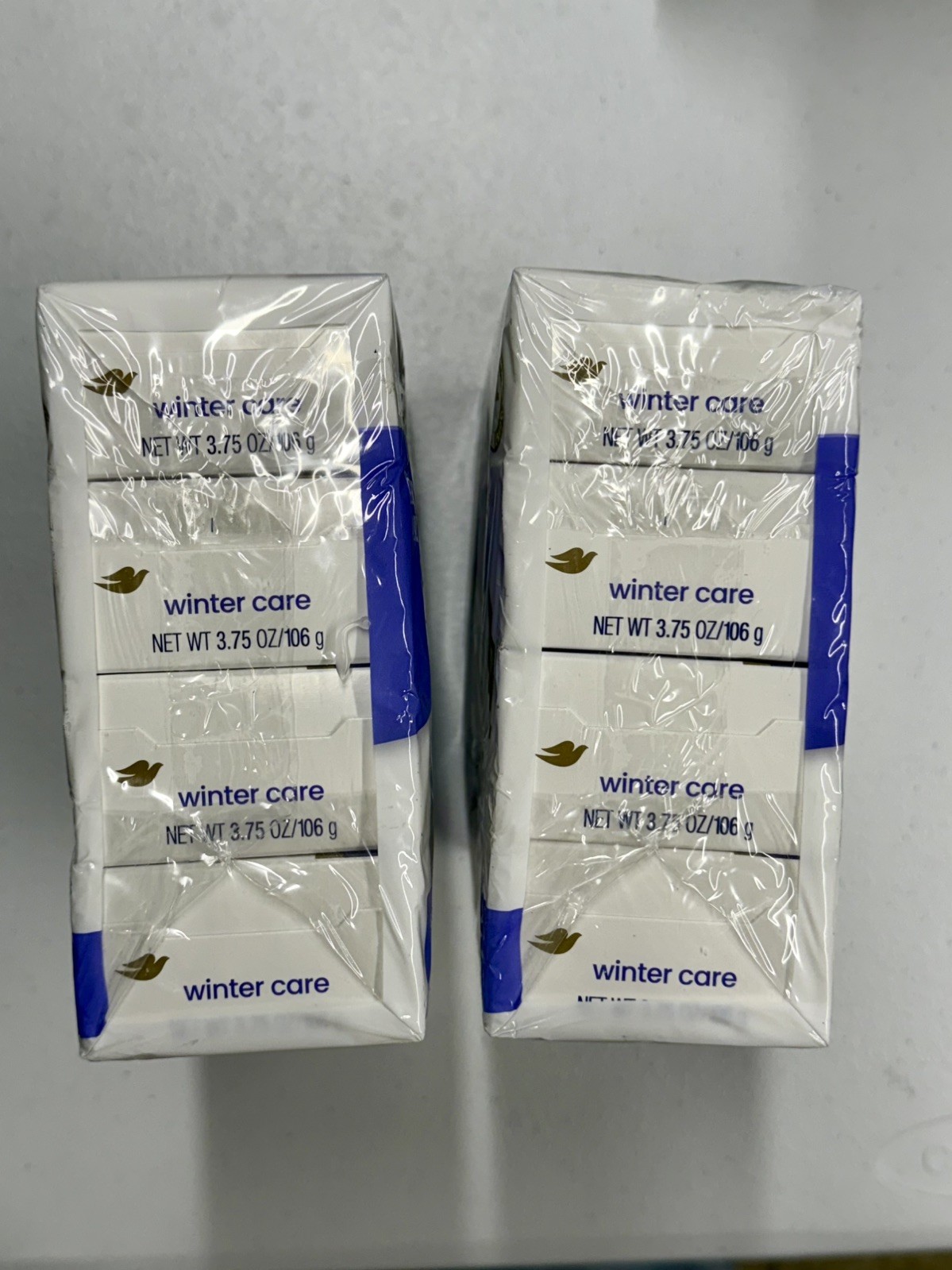 Set of 2 Dove Winter Care Limited Edition Moisturizing Cream 8 Bar Soaps 3.75 Oz