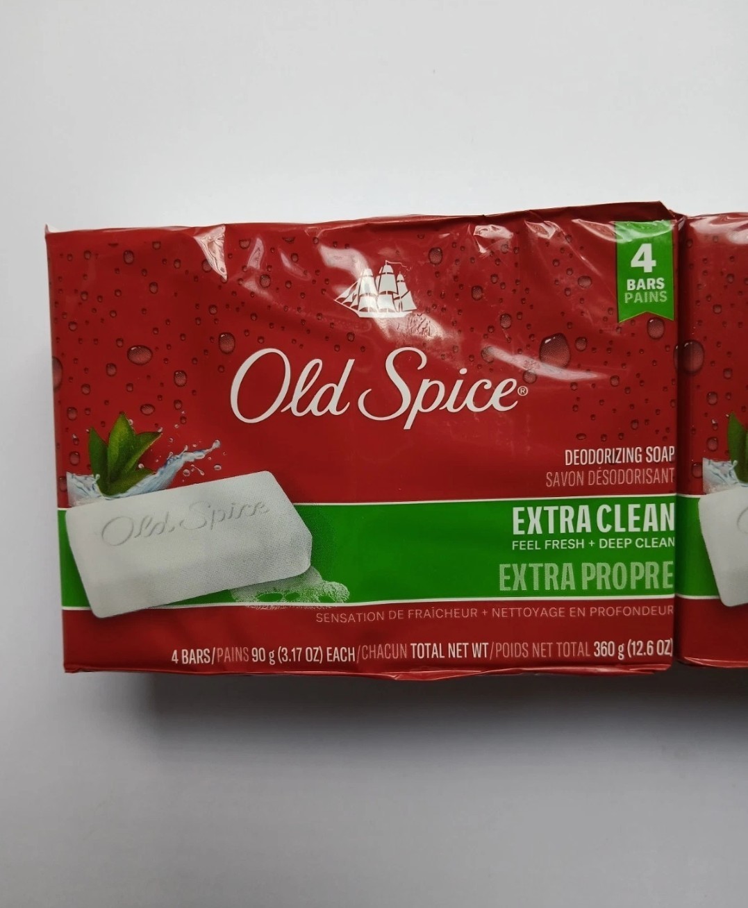 2X Old Spice Deodorizing Bar Soap Extra Clean Fresh & Deep Clean 3.17 oz. 8 Bars