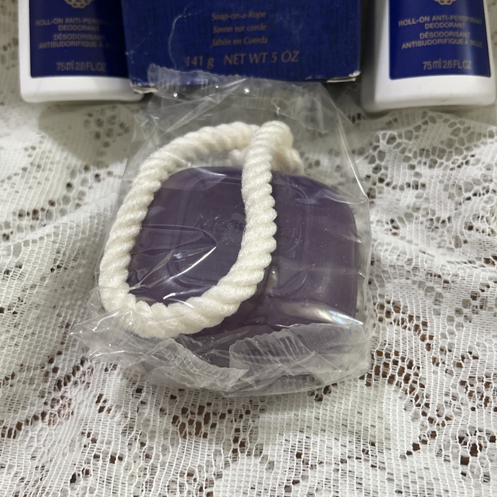 Avon Men’s MESMERIZE Soap on a Rope 5 Oz. ~ And Two Deodorants 2.6 Fl Oz ~