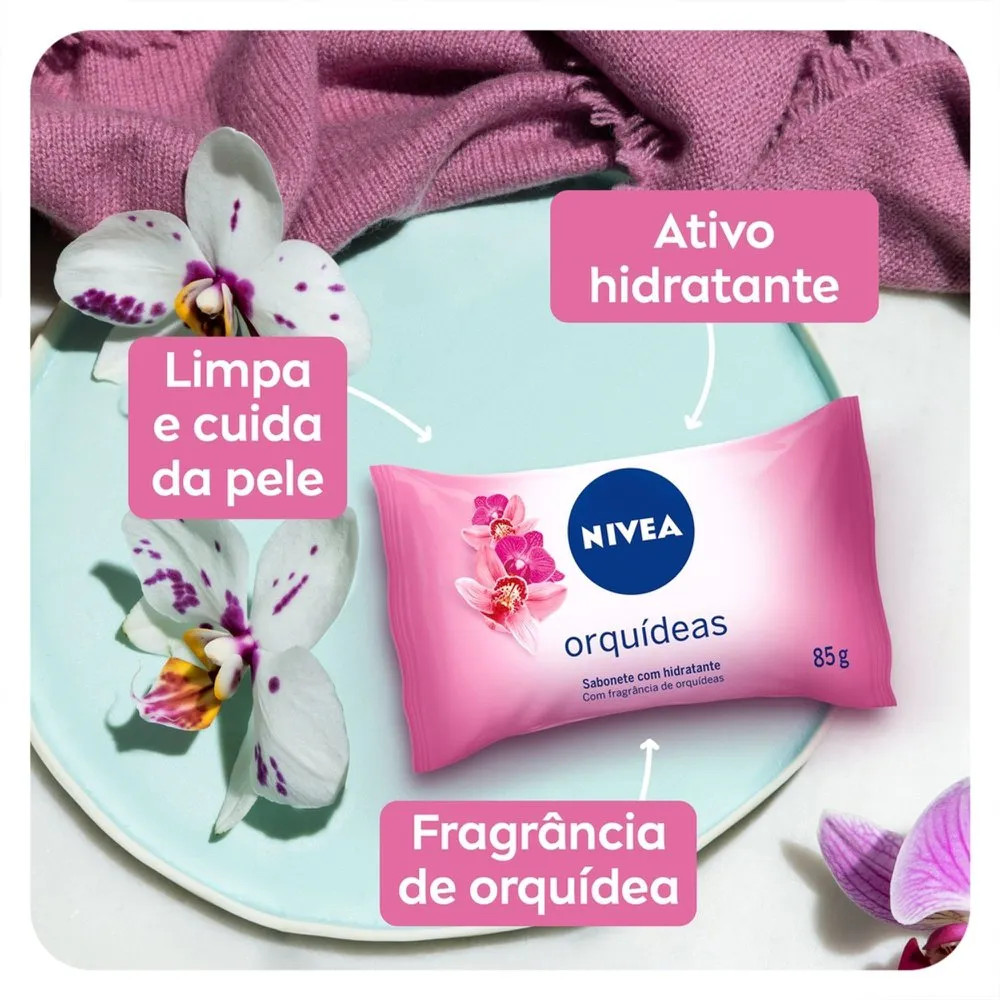Nivea Sabonete em Barra Hidratante Orquídeas 85g