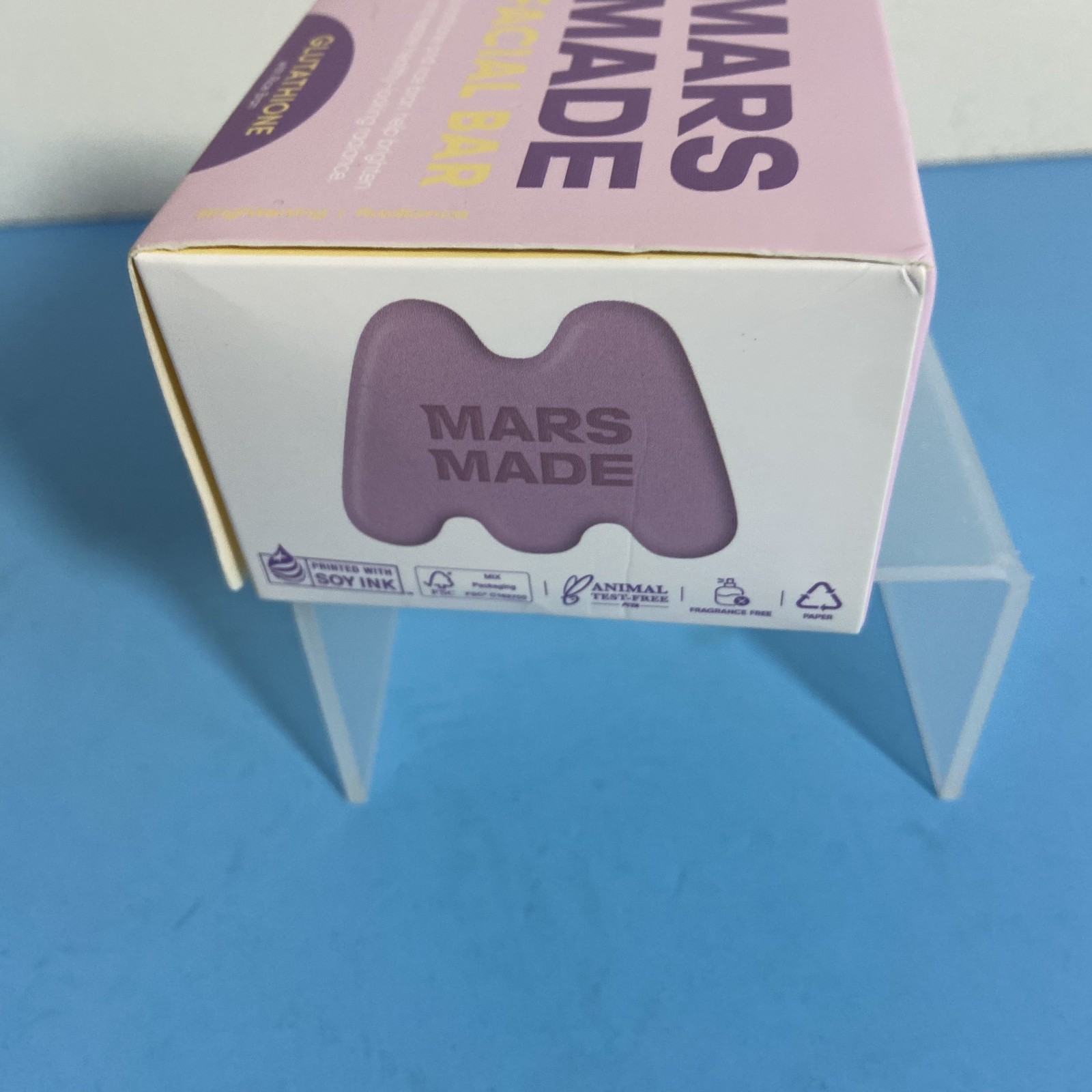 Mars Made Glutathione Facial Bar With Rice Bran Brightening Radiance Soap 95g