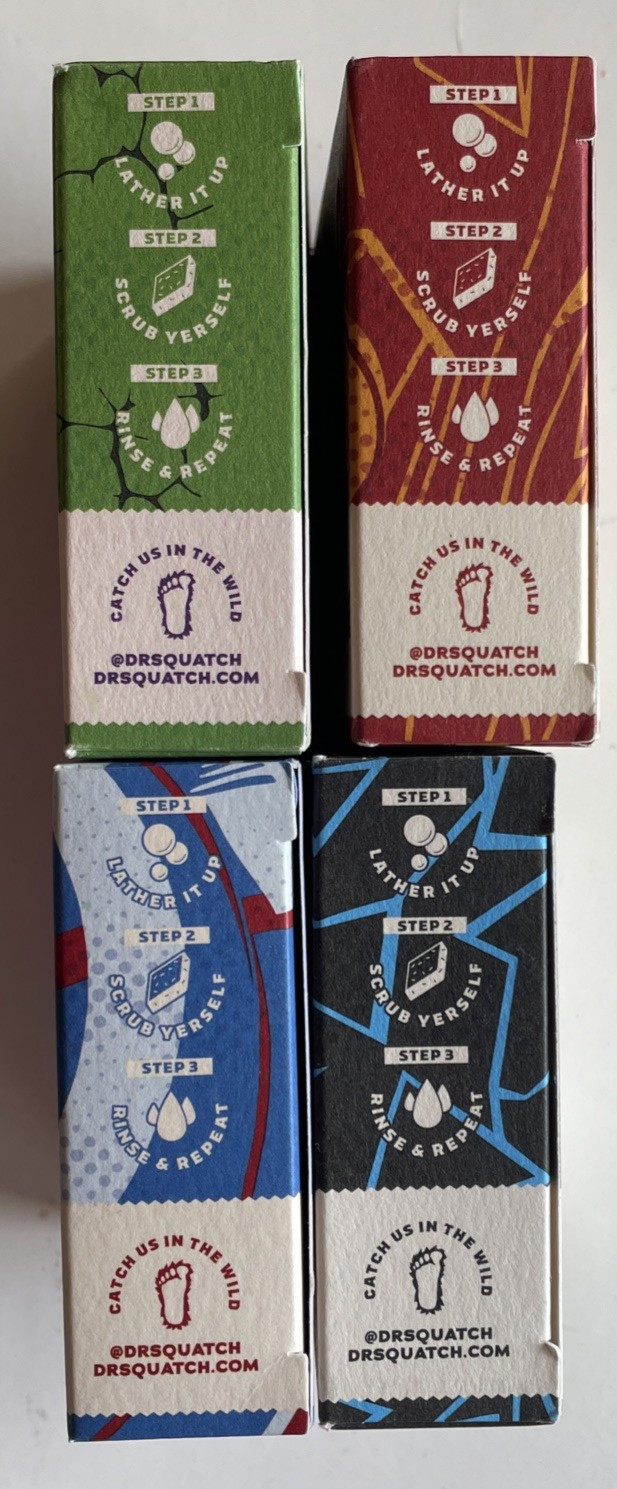 4 Dr. Squatch Natural Soap Marvel 5 oz Hulk Thor Capt America Iron Man *READ***