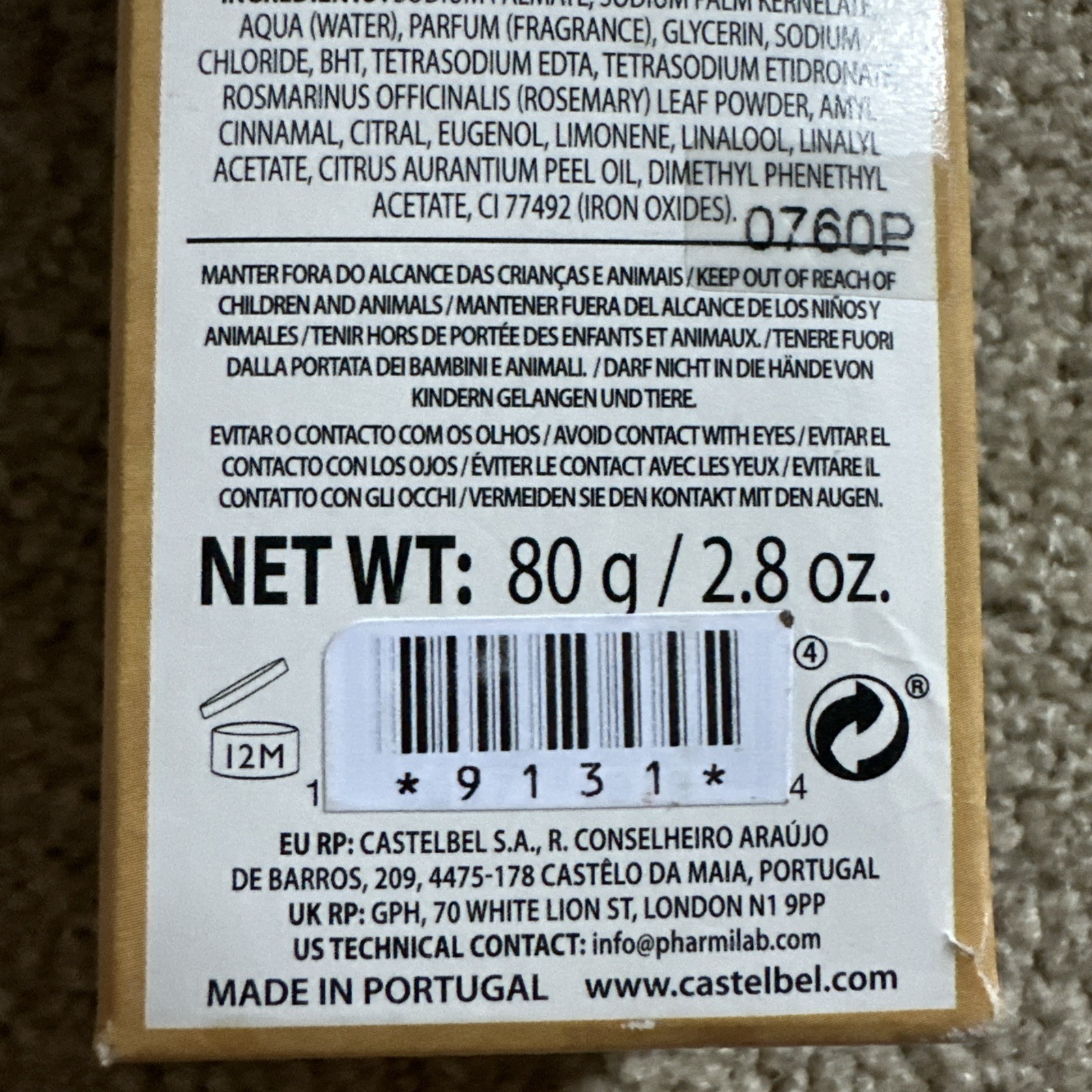 Castelbel, Sardine Orange & Rosemary Soap on a Rope Aromatic Fragrance 80g
