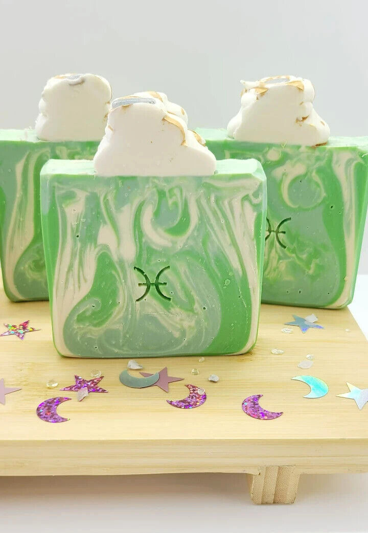 Pisces March Aqua Marine Birthstone Bar Soap