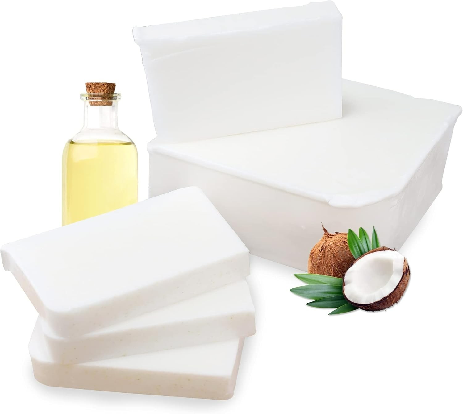 32oz Glycerin Coconut Oil Soap Base – Easily Melt & Mold for Unique Creations