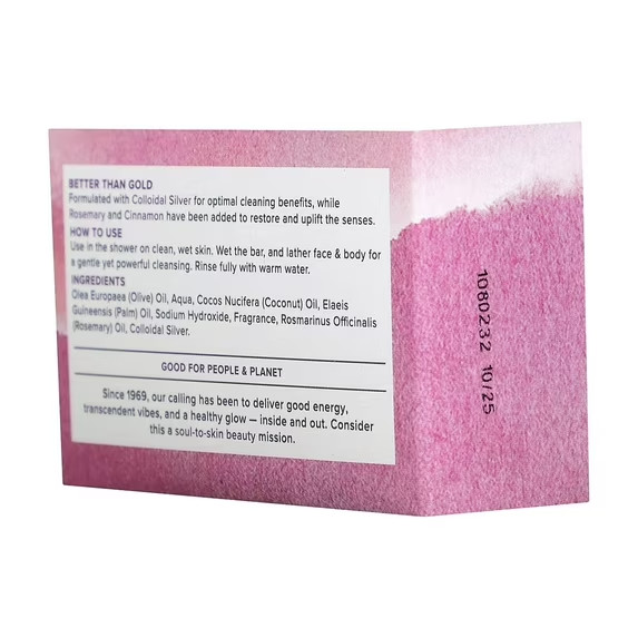 HERITAGE STORE Colloidal Silver Soap, Bar, Rosemary (Carton) | 3.5oz (3 pack)