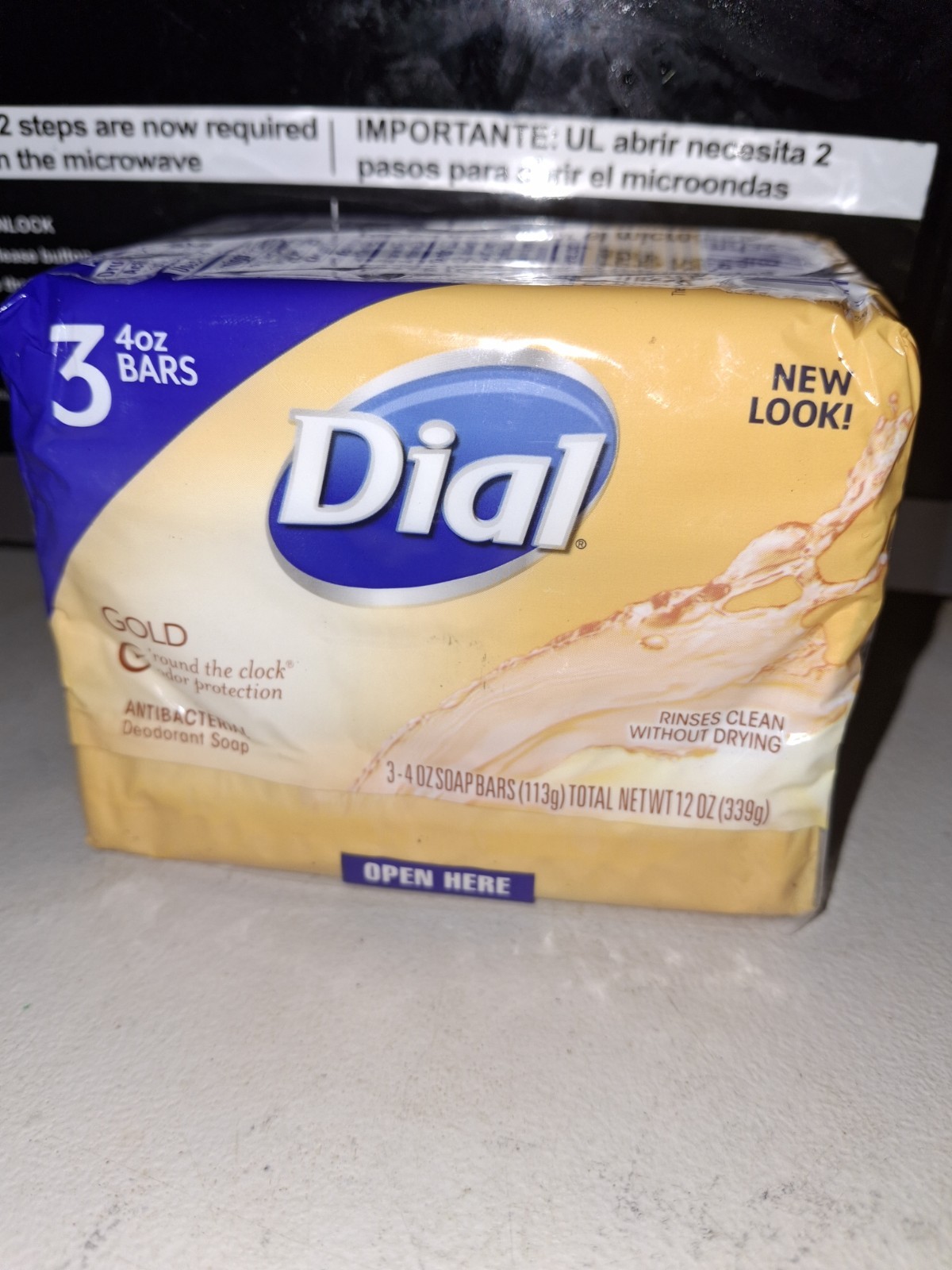 Dial PACK OF 3 Gold Antibacterial Deodorant Soap 4 OZ EACH BAR NEW SEALED