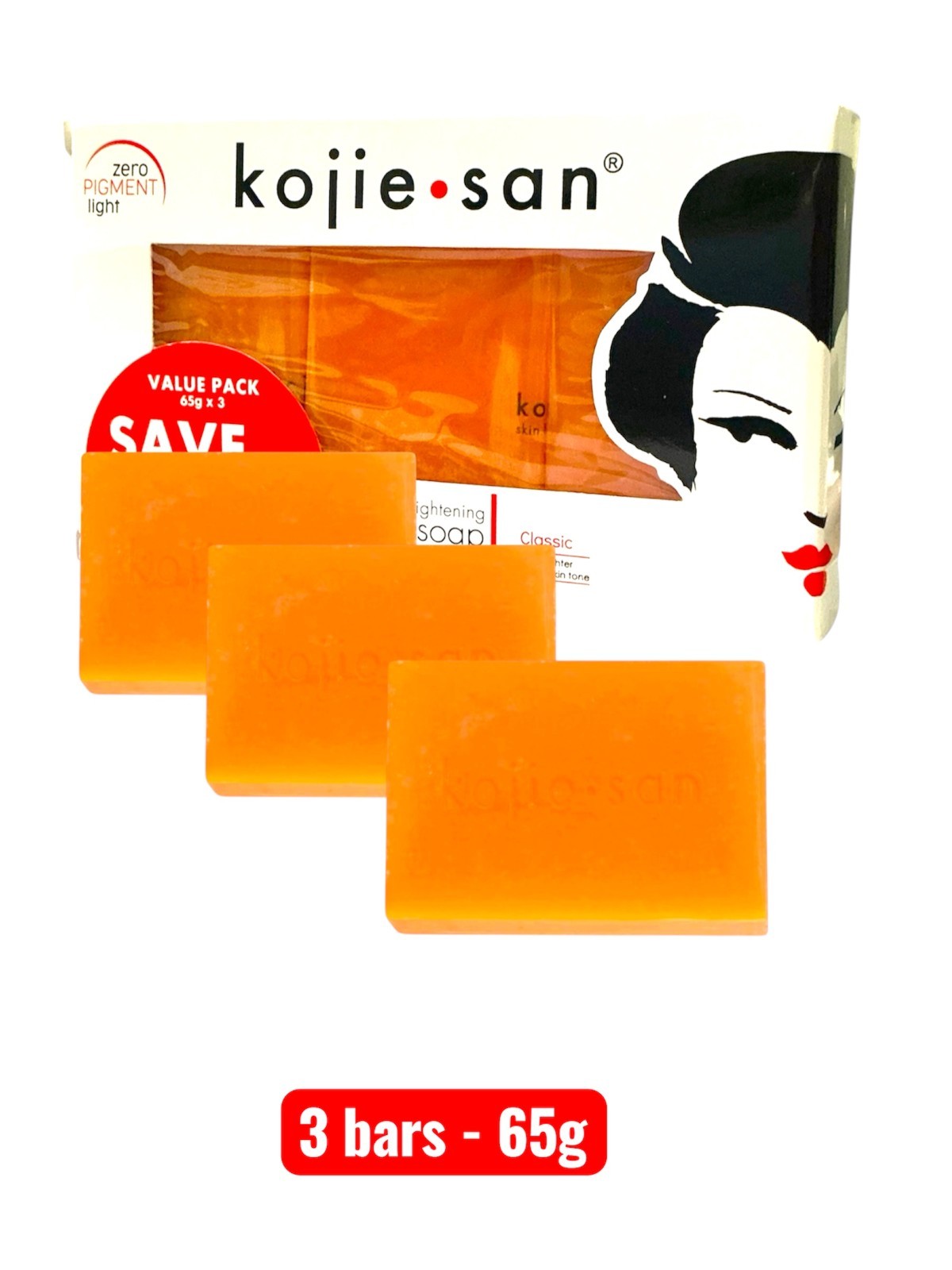 Kojie-San Classic Soap – 3 Pack (65g each)
