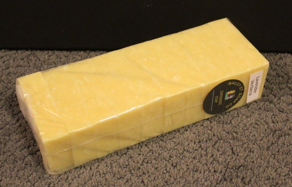 Lavender Verbena Cold Processed handmade soap loaf, 9 precut bars- FREE Shipping