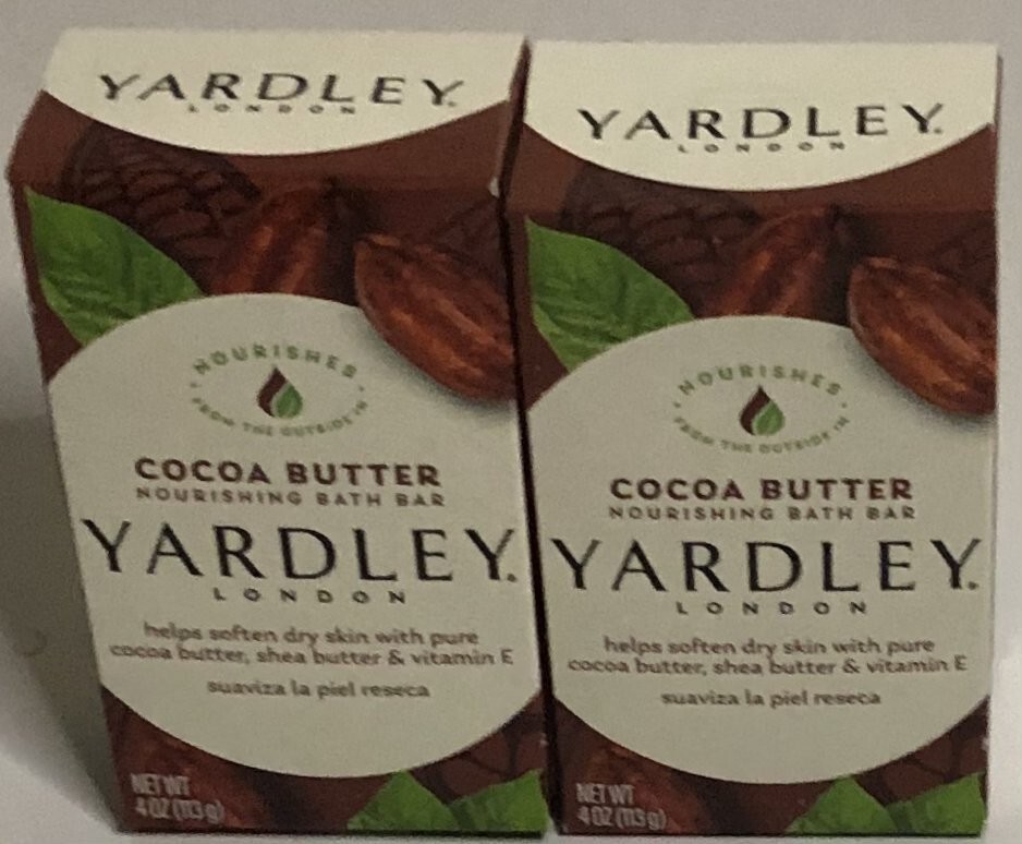 Yardley London Cocoa Butter Nourishing Bath Bar 4 OZ (2 Bars)
