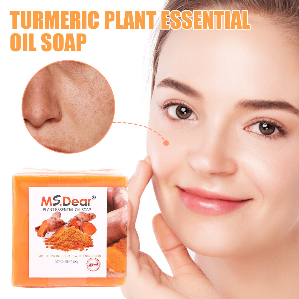 1-5 Pack Tumeric Soap Acne Dark Spots Removal Skin Whitening Body Bleaching Soap