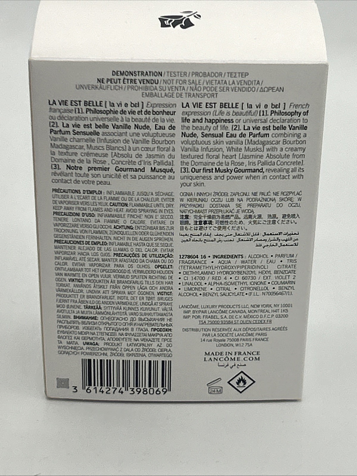 Lancôme La Vie Est Belle Vanille Nude EDP – Solar Jasmine & Vanilla, 1.7 Fl Oz