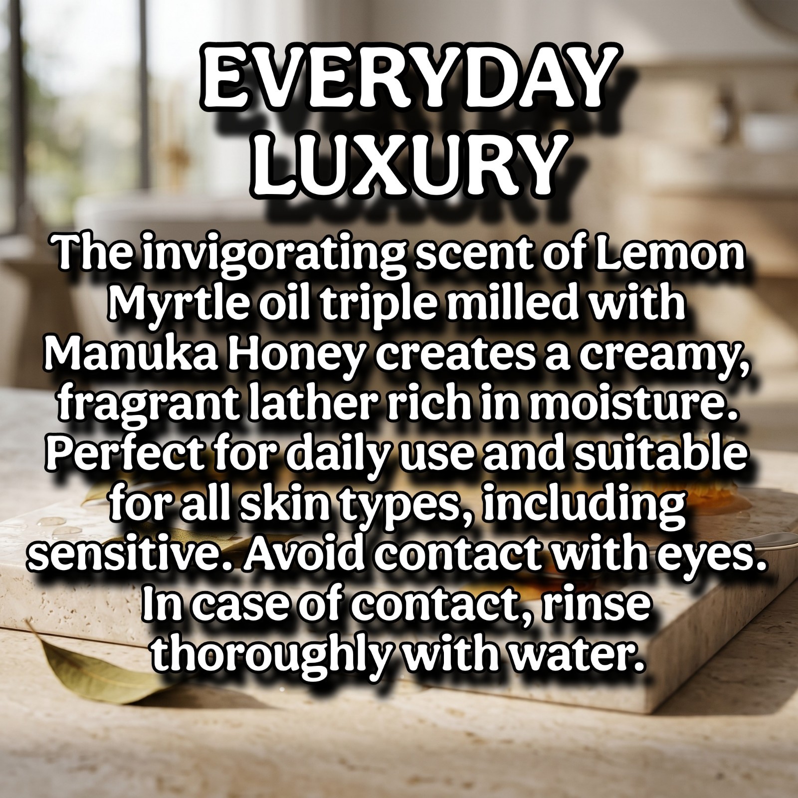 Freshwater Farm Australia Lemon Myrtle & Manuka Honey Castile Soap Bar 7oz