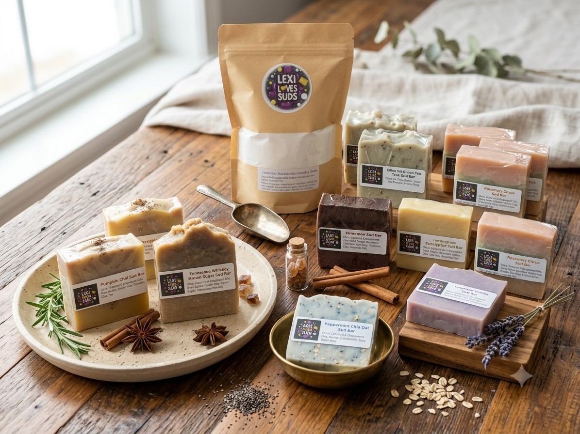 Rosemary Citrus Soap Bar by Lexi Loves Suds – Shea Butter & Natural Clays