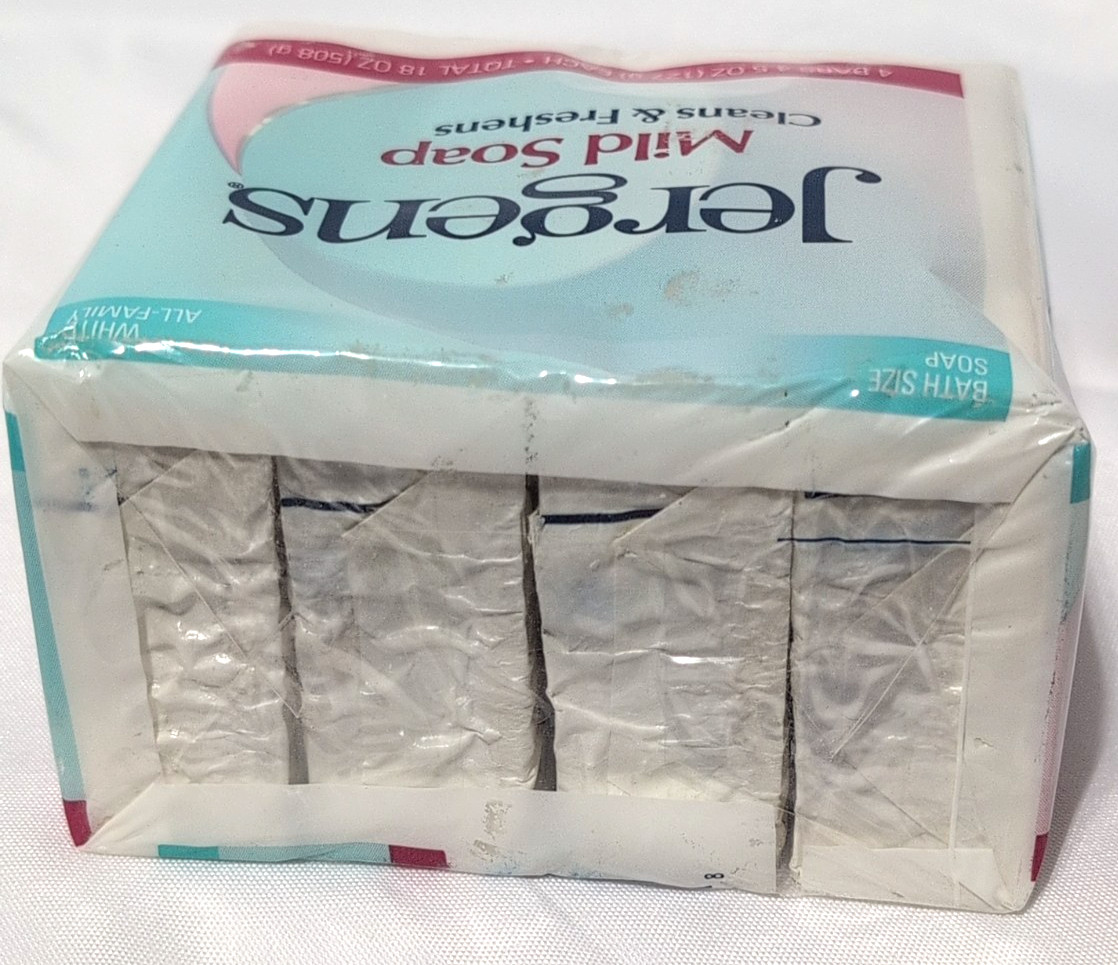 Jergens Mild Soap 4 Bars 4.5 Oz ea Retired Formula NEW